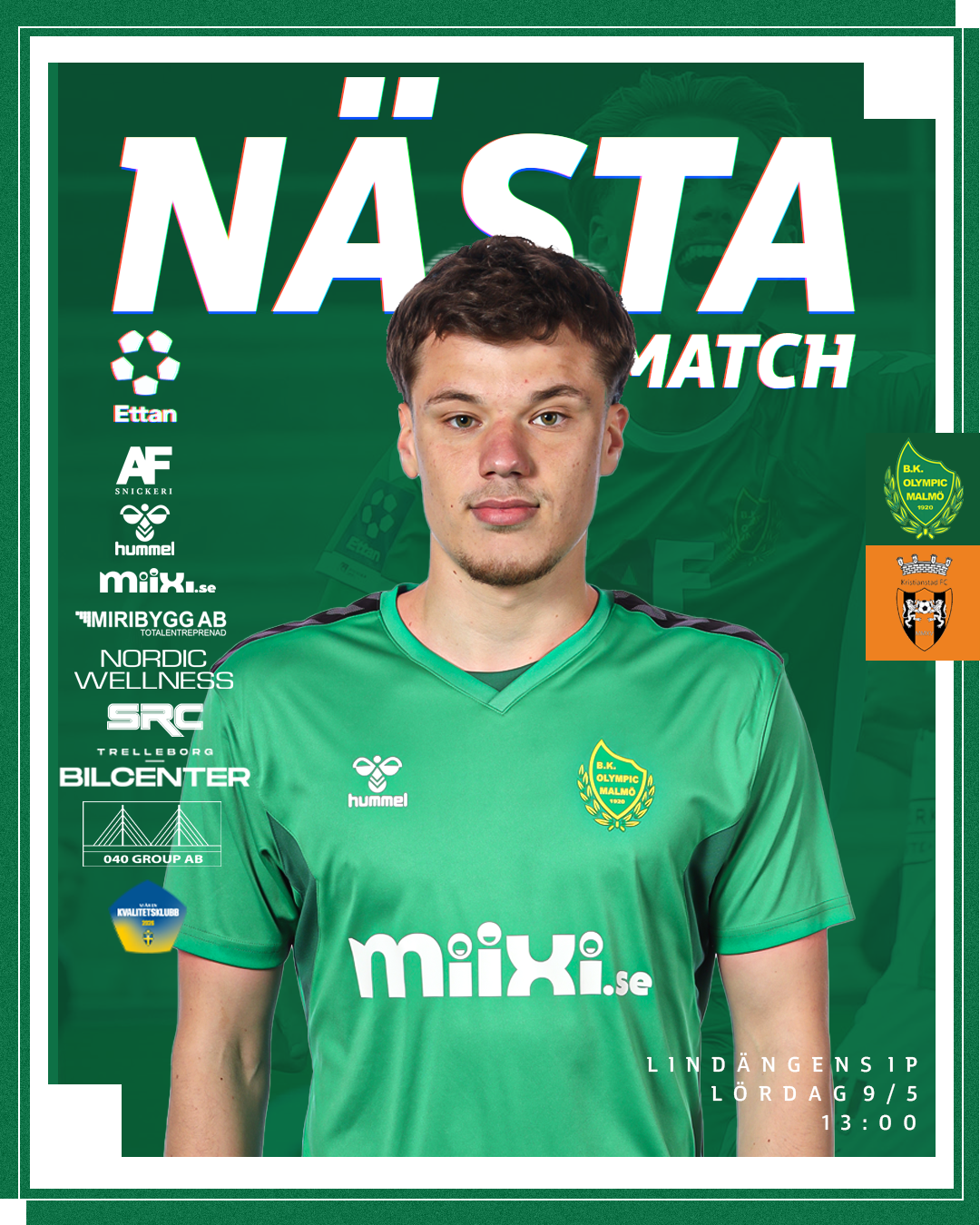 Nästa match – Kristianstad hemma