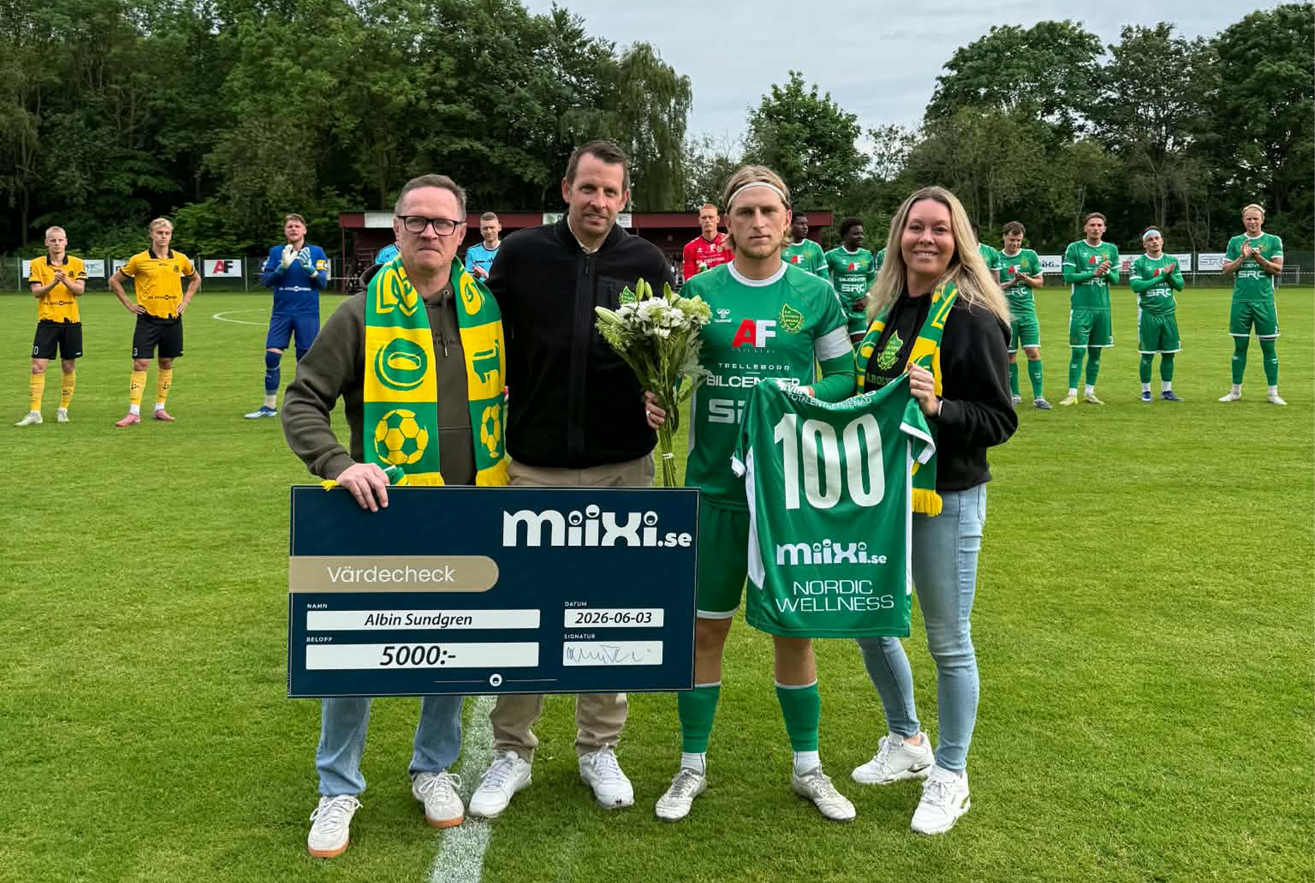 100 matcher för Albin Sundgren